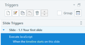 Execute Javascript when timeline starts in Articulate Storyline