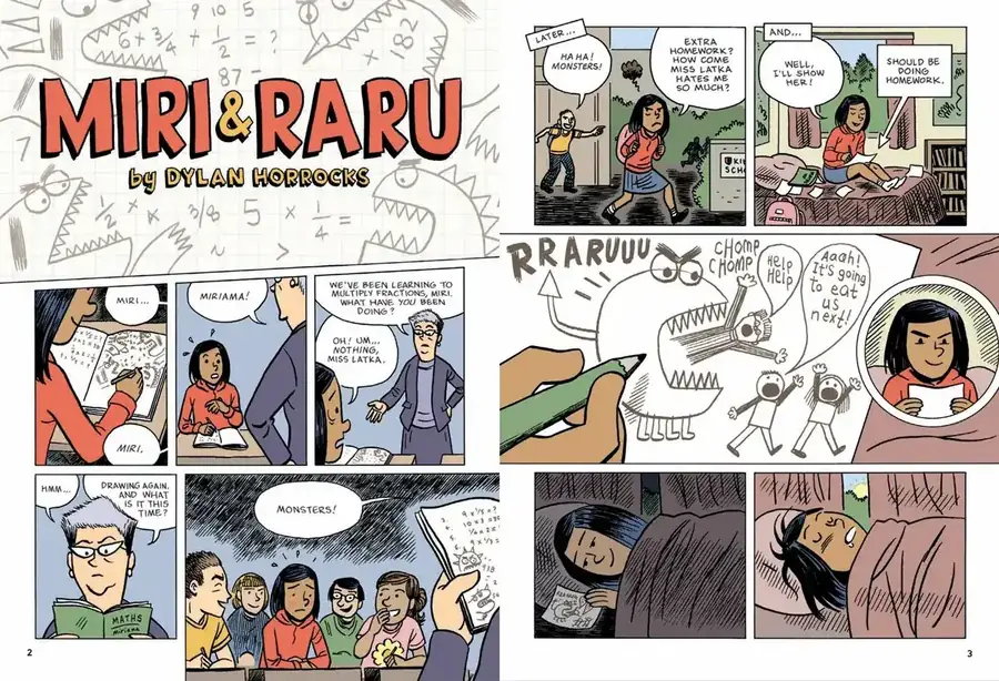 Miri and Raru - Dylan Horrocks, student using drawing as emotional regulation