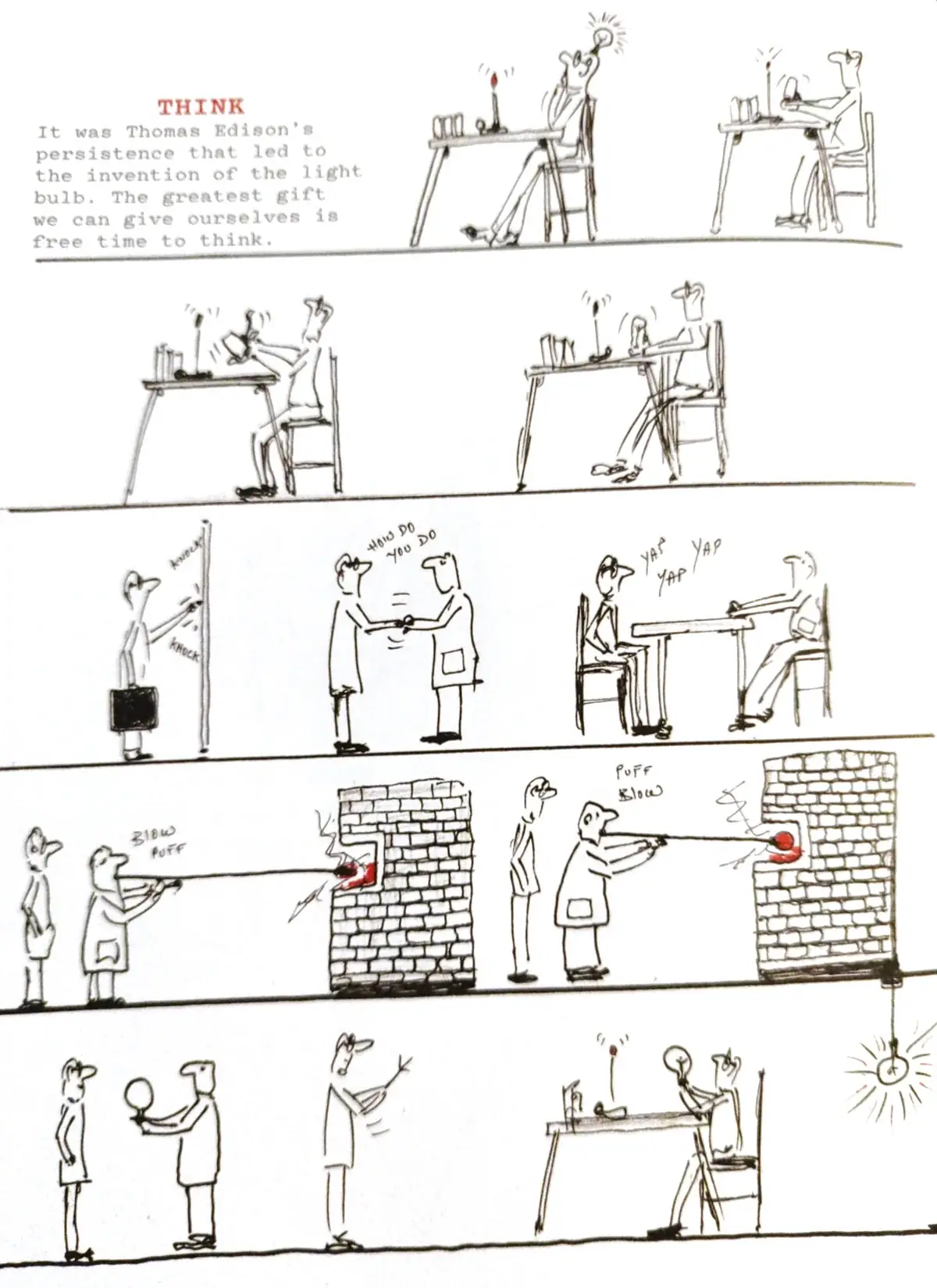 Think Comics about learning - Michael Hill, demonstrating critical thinking through visuals