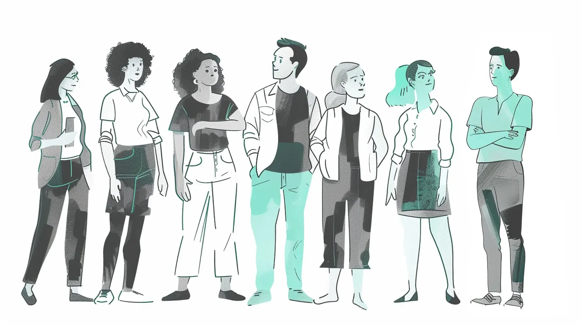 iSpring Cartoon Maker showing custom eLearning characters and animated avatars for online course design